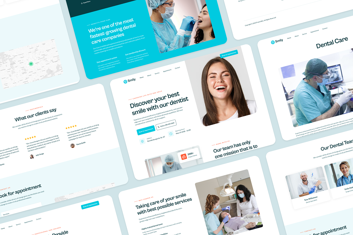Smily - Dental Clinic Figma Template, an UI Kit Template by FinestDevs (Photo 4 of 4)