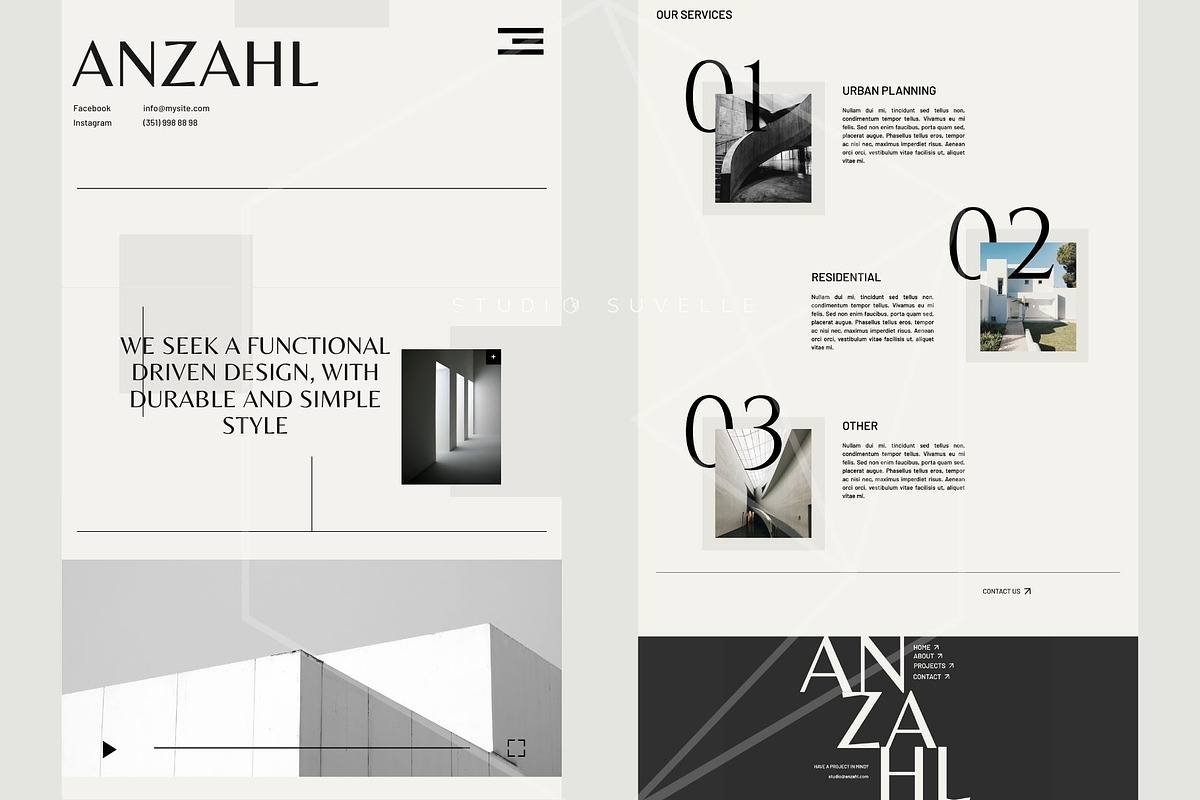 ANZAHL Wix Portfolio Website Theme, a Websites & App Template by Studio Suvelle (Photo 6 of 7)