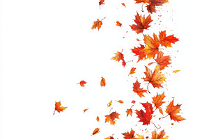 Autumn leaves falling border frame i, a Background Photo by Pixeness Studio