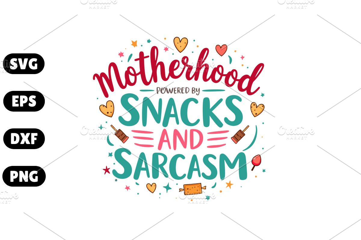 Motherhood Powered by Snacks Sarcasm, an Illustration by Awieee1 (Photo 1 of 4)