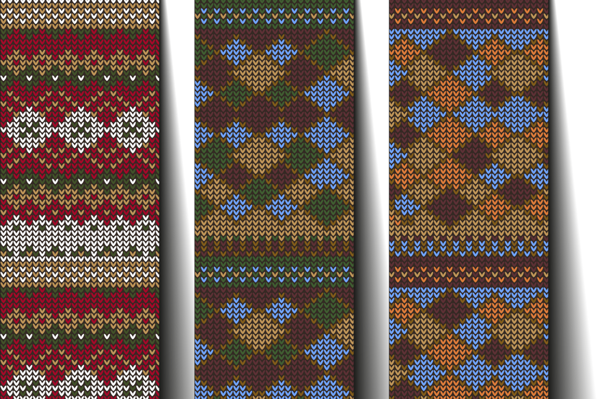 Warm sweater - 6 seamless patterns, a Pattern Graphic by SaharaArt (Photo 2 of 2)