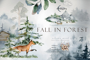 Fall in Forest Autumn Mood