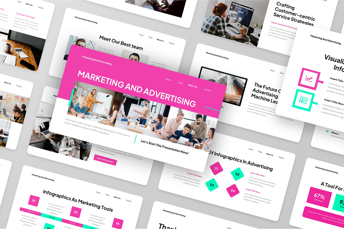 Marketing & Advertising PowerPoint, a Presentation Template by Annora Studio (Photo 5 of 5)