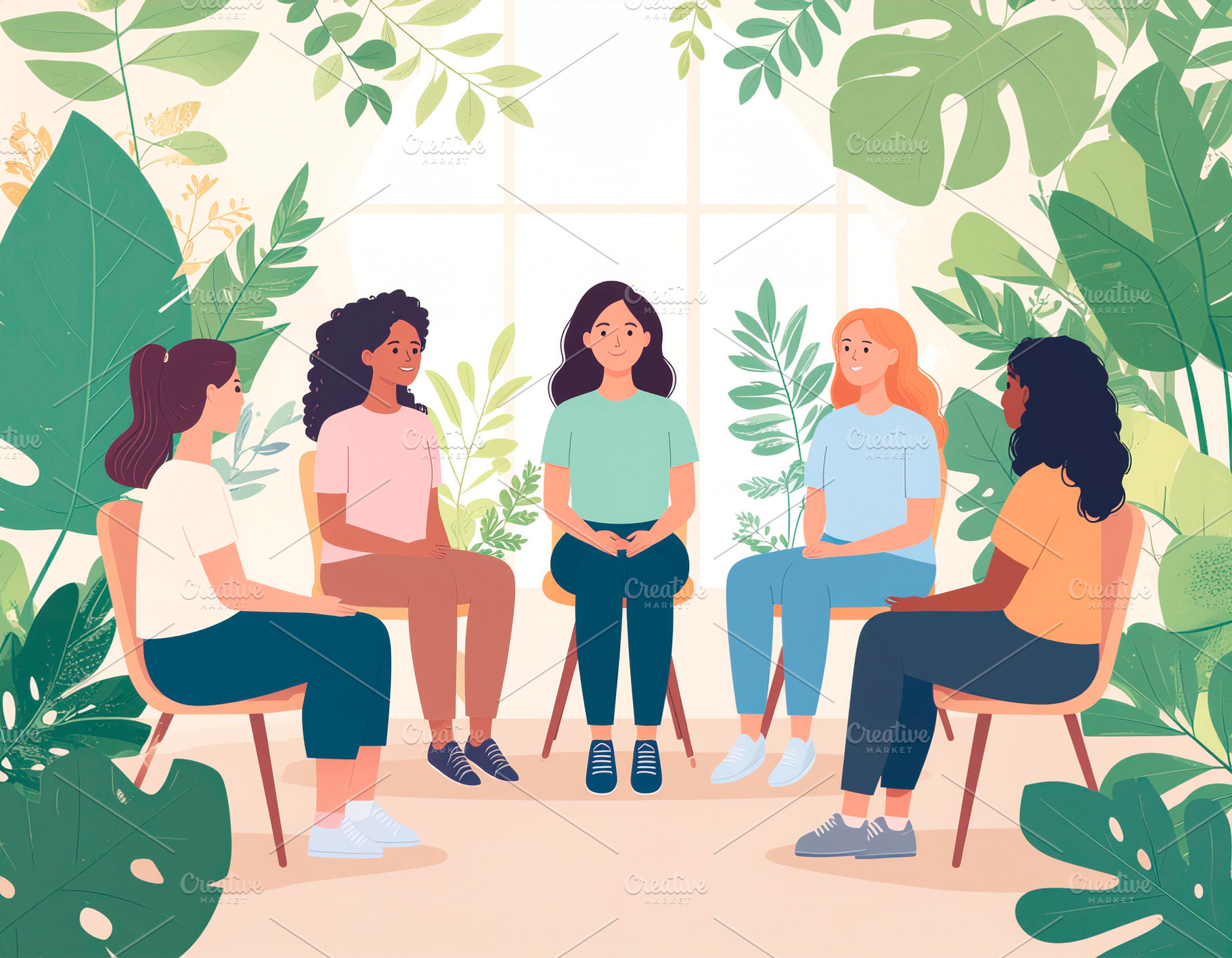 Women sharing support in a group session, a Photo by DanFLCreativo