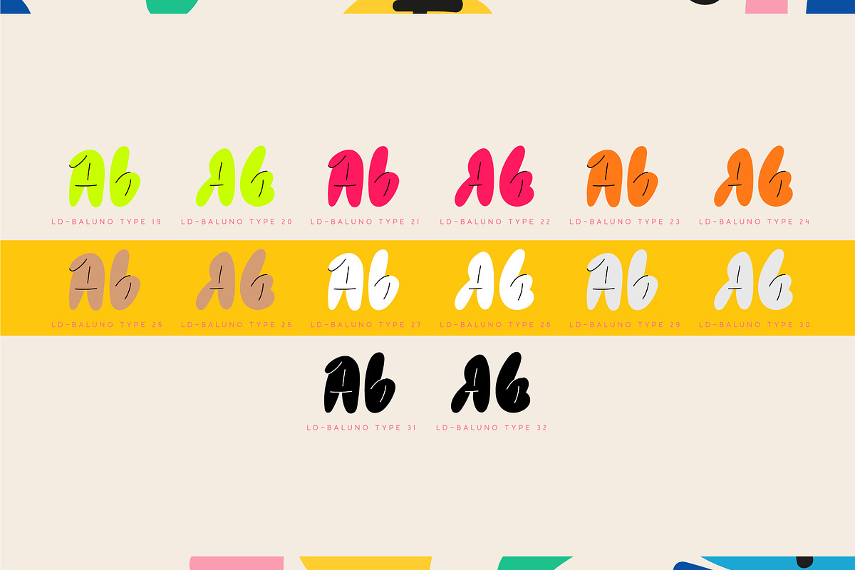 Baluno. OTF-SVG Color font family., a Symbol Font by Luxfont (Photo 11 of 12)