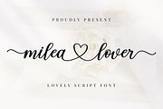 Milea lover, a Script Font by Megatype (Thumbnail 1 of 8)