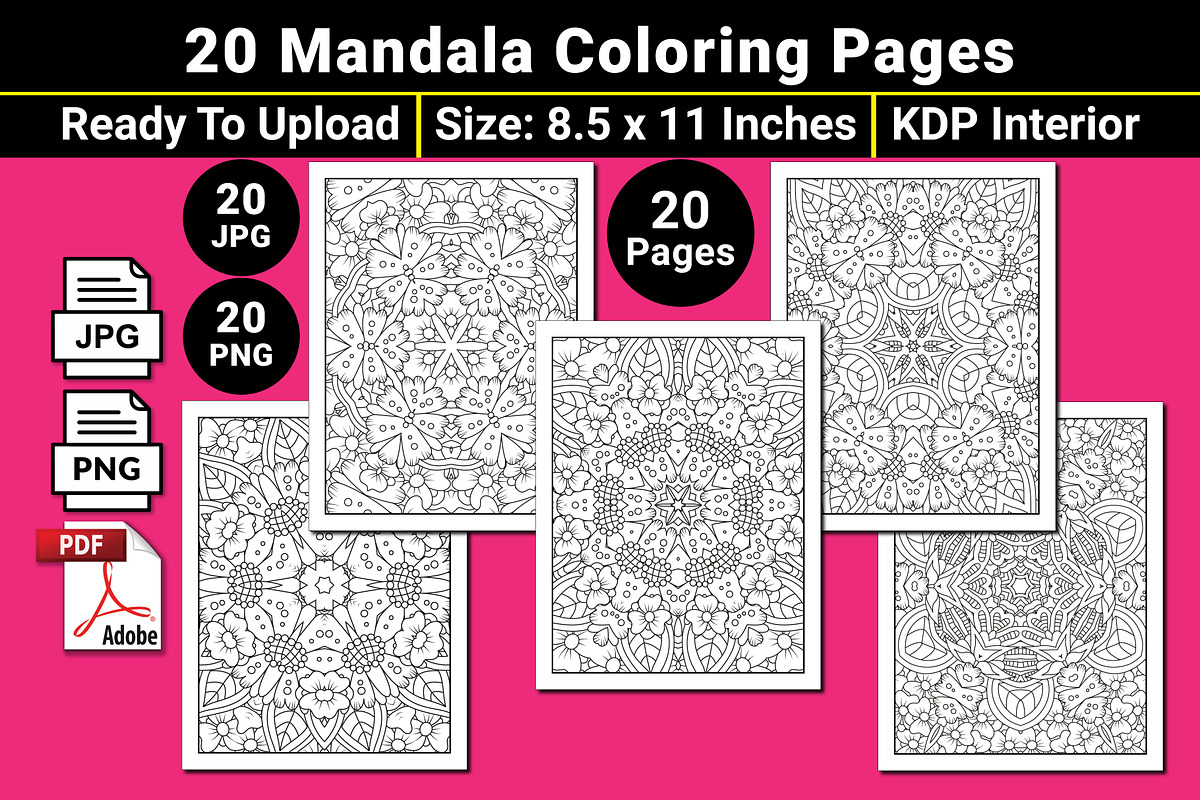 Printable Mandala Coloring Page, a Pattern Graphic by mirajeee (Photo 3 of 4)