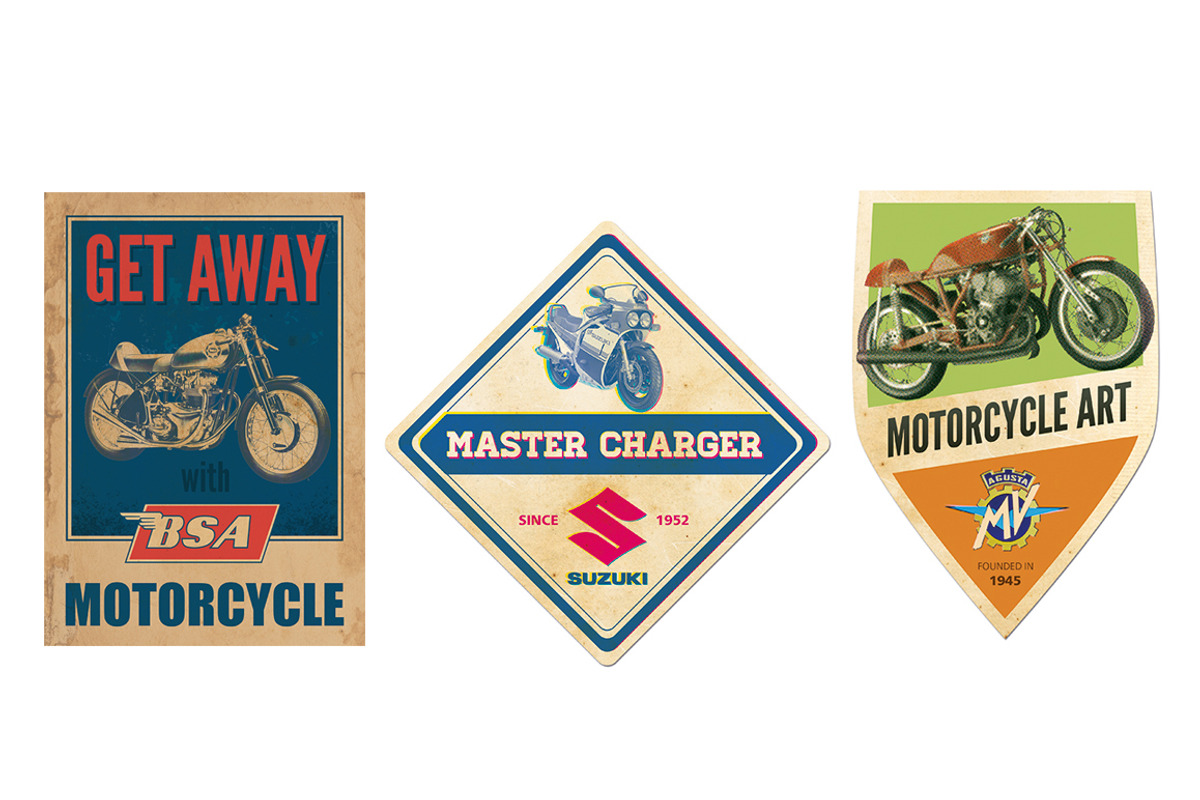 retro motorcycle badges preview 2