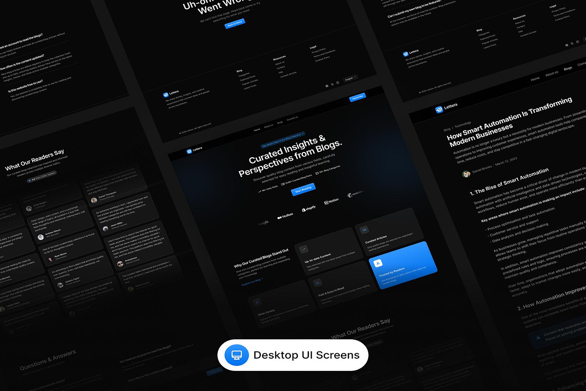 Lettera – Newsletter & Blog UI, an UI Kit Template by Lumina_ui_ux202 (Photo 5 of 7)