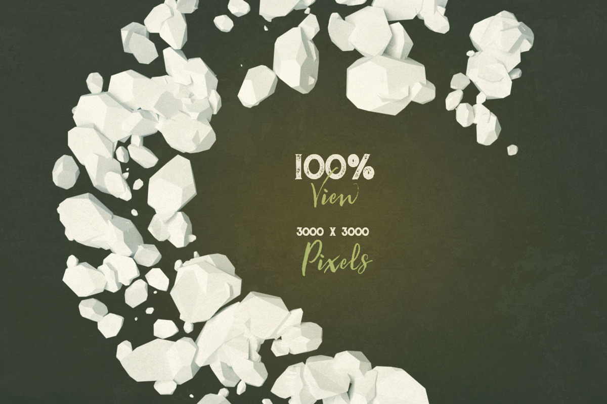 Stone Particles - 3D Lettering, a Graphic by Deeezy