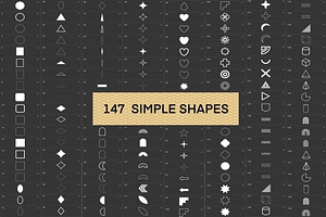 233 Geometric Brush Shapes