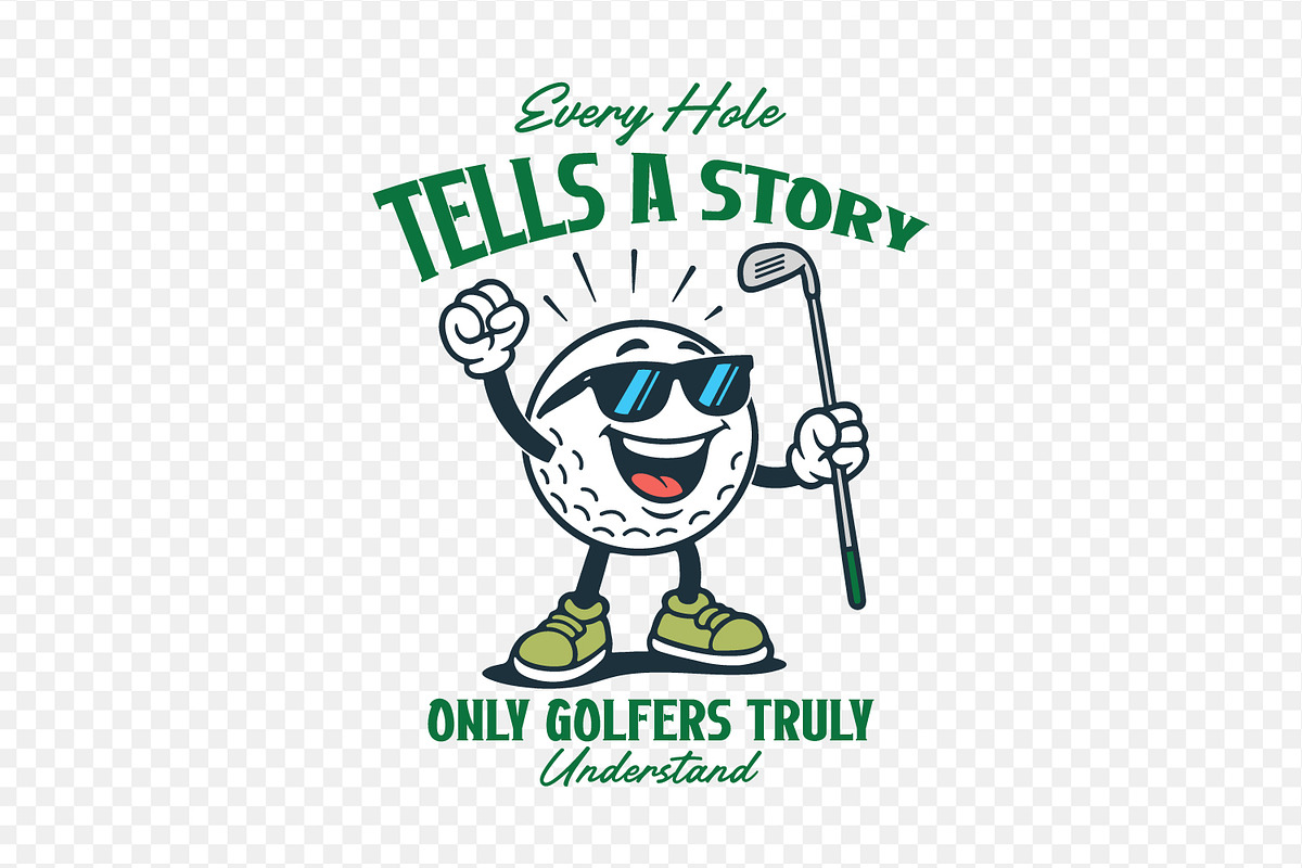 Retro Golf Ball Character T-Shirt, a Sport Illustration by shaondesigns (Photo 2 of 6)