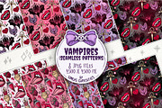 Vampires - Dracula seamless patterns, a Pattern Graphic by Sonch' s Curiosities (Thumbnail 1 of 3)