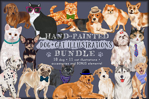 Dogs & Cats Art Bundle 20% Off!