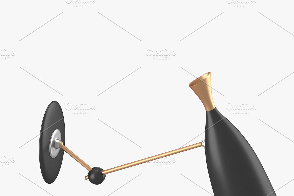Wall lamp in black and gold, an Object 3D Model by CGTales (Photo 1 of 12)