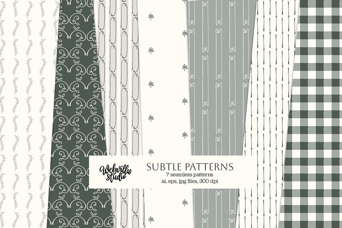 Subtle Patterns Collection, a Wallpaper Graphic by Bloomart Studio (Photo 1 of 7)