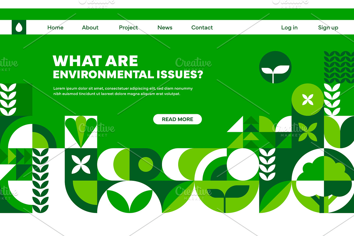 landing page with ecology, a Seasonal Illustration by Buch&Bee