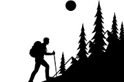 Hiking Silhouette Bundle, an Illustration by balal (Thumbnail 18 of 20)