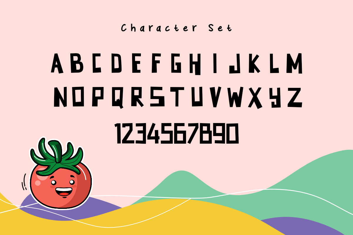 Tomatoes Playfull Typeface preview 5