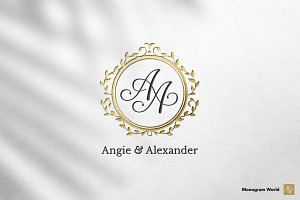 Wedding Monogram AA