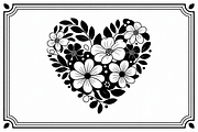 Elegant Black Floral Heart, an Illustration by Amazin_art (Thumbnail 16 of 16)