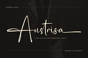 Austrisa - Modern Calligraphy, a Script Font by Nirmana Visual (Thumbnail 1 of 12)