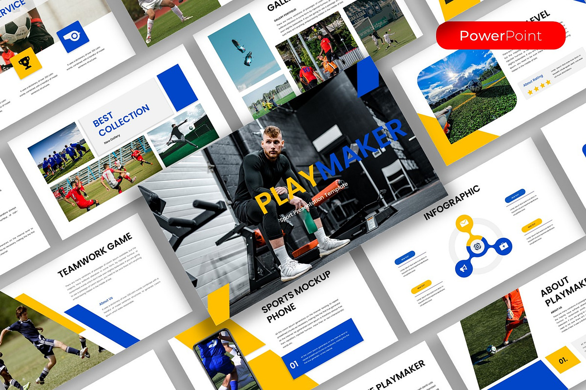 Playmaker – Sport PowerPoint, a Presentation Template by kreatifreya (Photo 1 of 5)