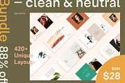 Clean & Neutral Bundle Presentation, a Presentation Template by Elokka Std. (Thumbnail 1 of 17)