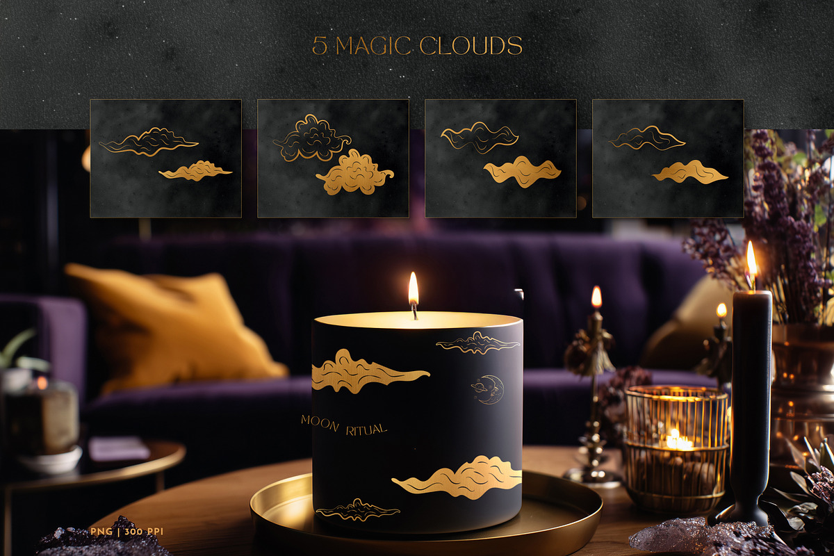 Gold Celestial Graphics Astrology, an Object Graphic by Under My Cozy Roof (Photo 9 of 16)