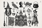 Halloween & Witchcraft Vector Bundle, a Seasonal Illustration by Yevheniia (Thumbnail 3 of 15)