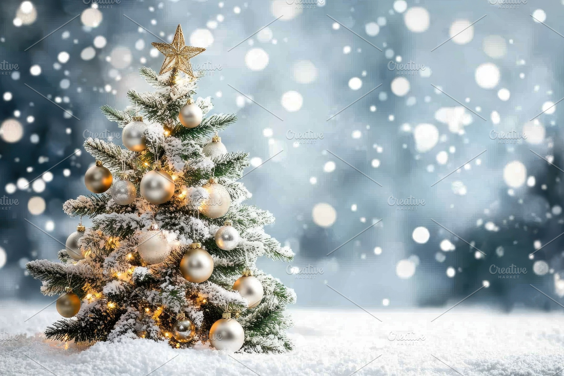 Beautifully decorated Christmas tree, a Photo by Iftikhar Alam