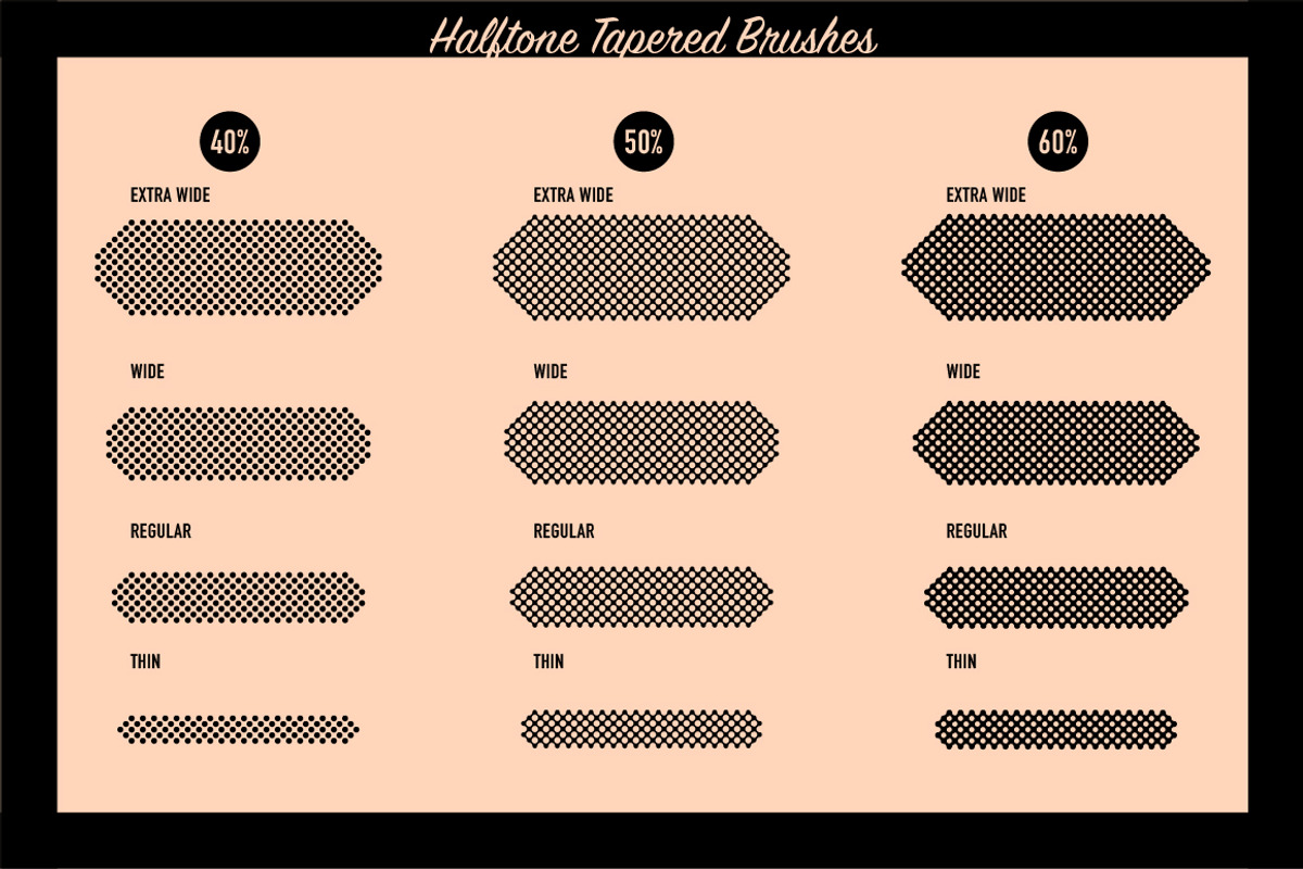 Heartfelt Halftone Vector Brushes, a Brush Add-On by BackYard Graphics Co. (Photo 9 of 15)