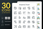 Airport Icons, an Outline Icon by Kalash (Thumbnail 1 of 2)