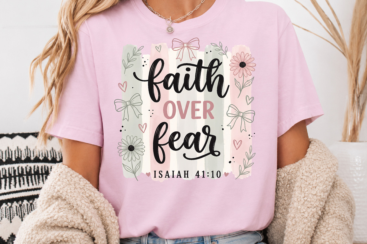 Faith Over Fear Sublimation PNG, a Seasonal Illustration by Rose Art (Photo 4 of 5)