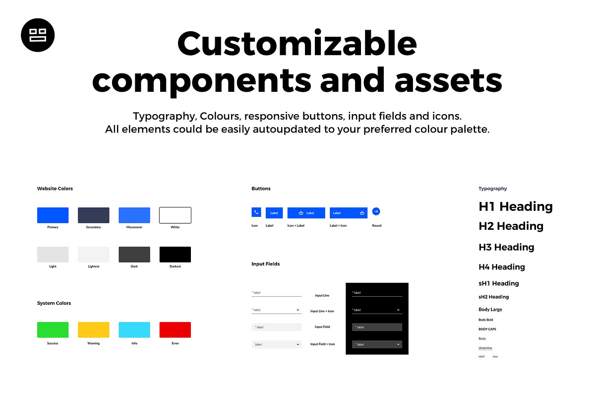 Modularity Sketch Web Design UI Kit, an UI Kit Template by Modularity Design (Photo 5 of 12)
