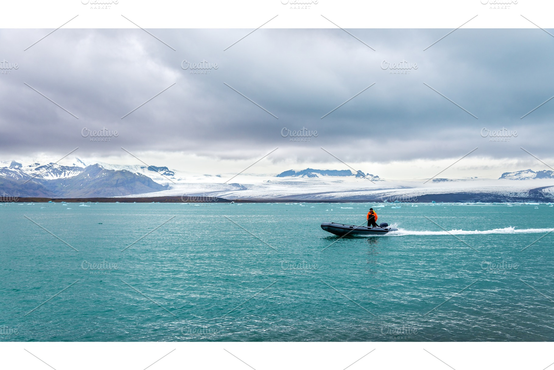 Boat in Jokulsarlon glacier lagoon - Iceland, a Nature Photo by Leonid Andronov