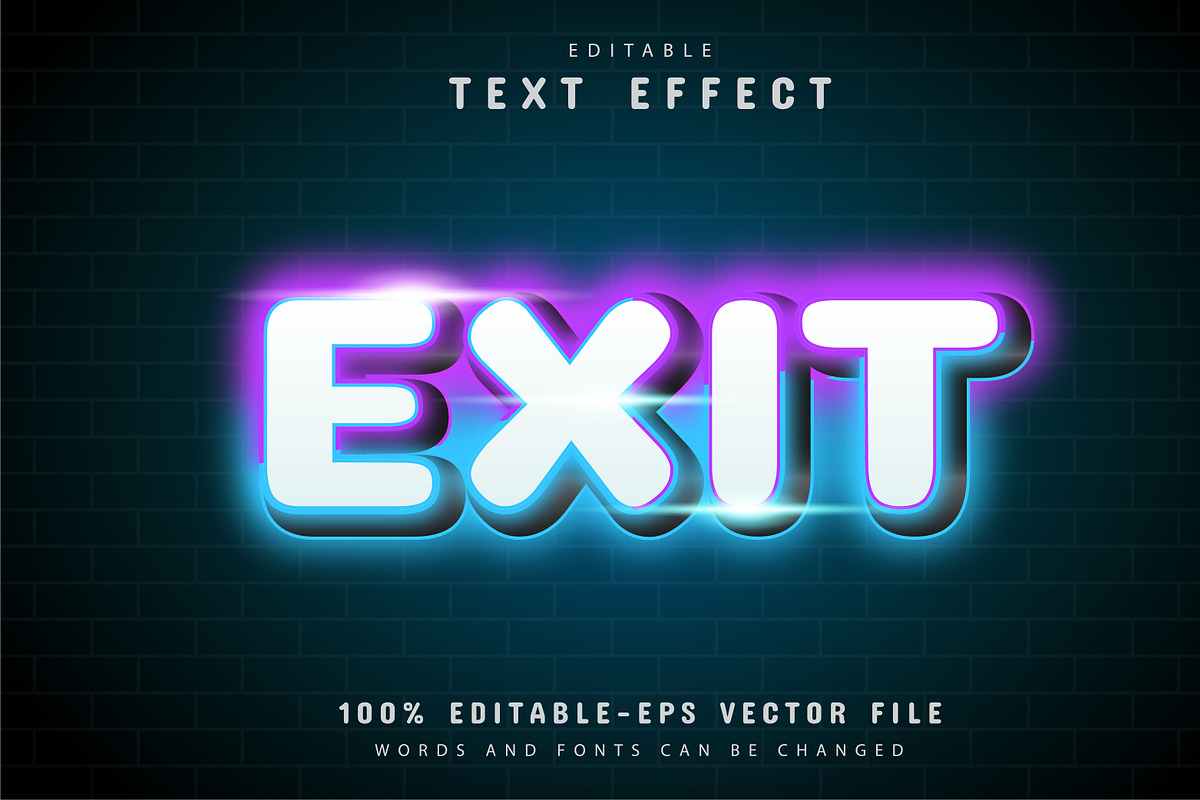 40 Neon text effect editable, a Plug-in Add-On by Aglonemadesign (Photo 9 of 20)