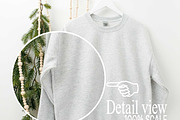 Ash Gildan 18000 Sweatshirt Mockups, a Shirt Mockup by Uncommon Mockups (Thumbnail 3 of 7)