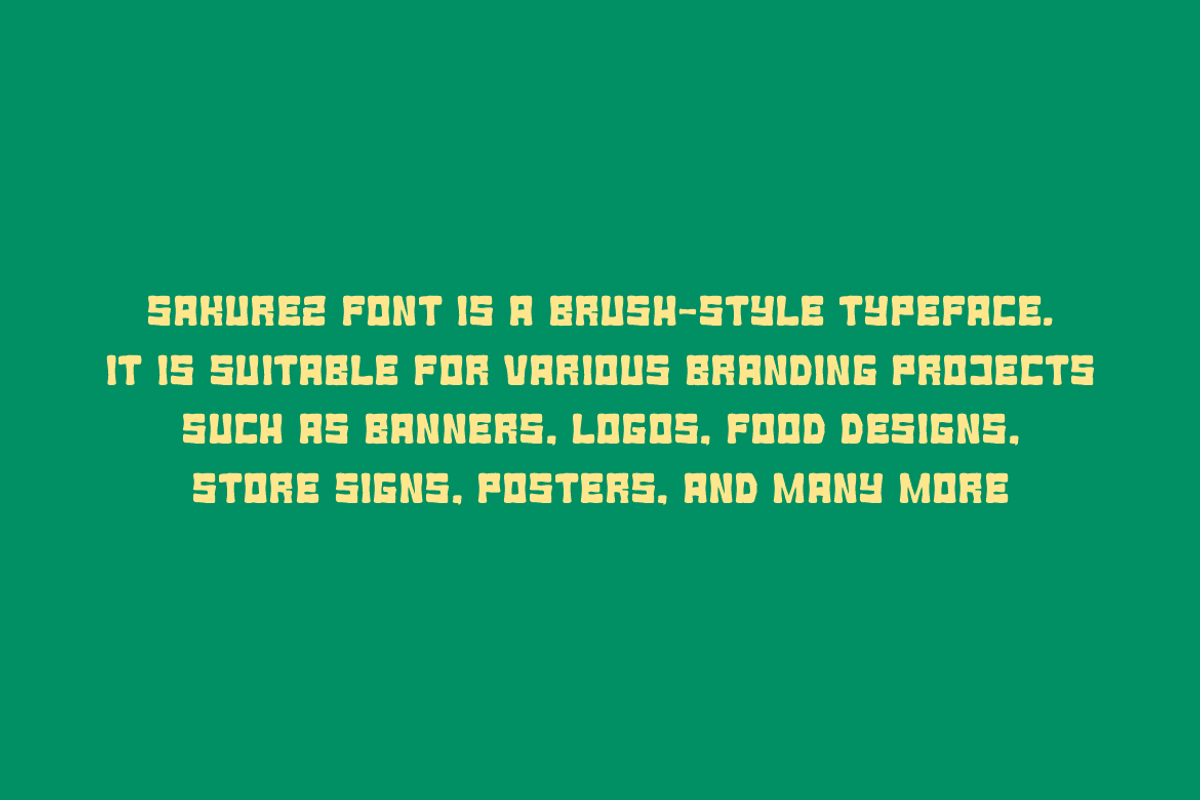 Sakurez - Round Brush Font, a Sans Serif Font by QR Design Studio (Photo 5 of 7)
