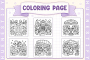 Underwater Dreams Coloring Book, a Decorative Illustration by HueNestify (Thumbnail 3 of 4)