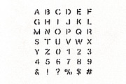 Sergeant - Hand Drawn Stencil Font, a Font by James Lafuente (Thumbnail 2 of 4)