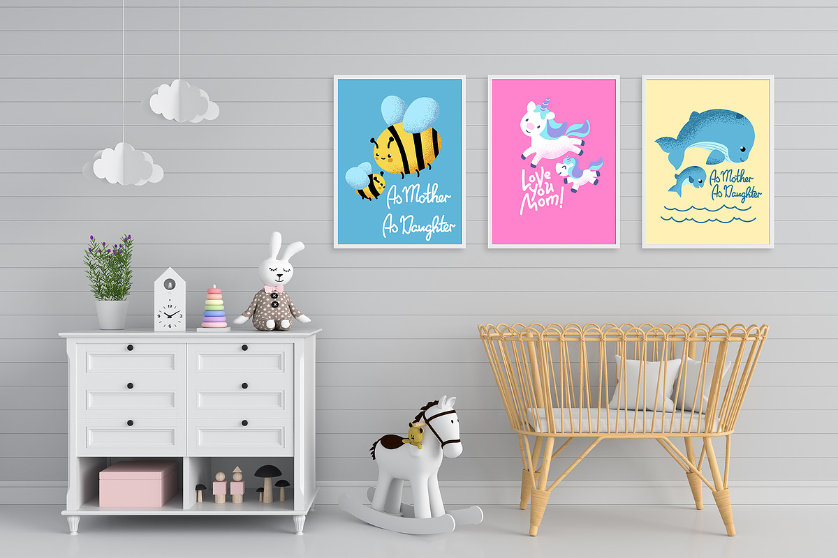 Cute Animal Mother's Day Cards, an Illustration by RabbitAndPencil (Photo 4 of 6)