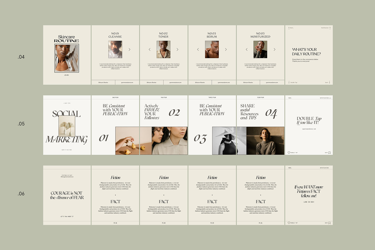 Sage Step by Step Carousel Templates, a Social Media Template by Sparrow & Snow (Photo 5 of 13)
