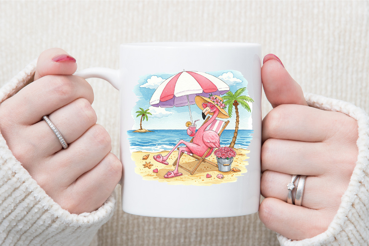 Summer Flamingo PNG Sublimation, an Illustration by Sublimation Artist (Photo 5 of 6)