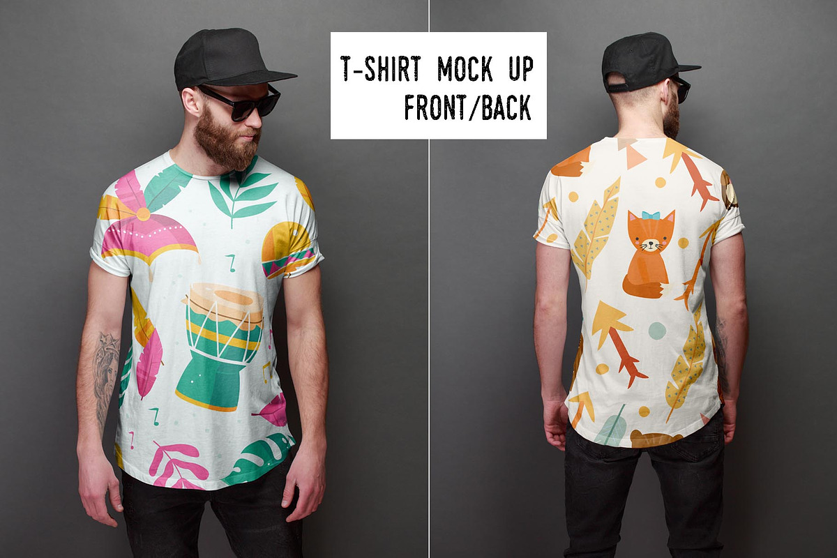 T-shirt mockup (front and back) # 2, a Shirt Mockup by Arfis (Photo 1 of 6)