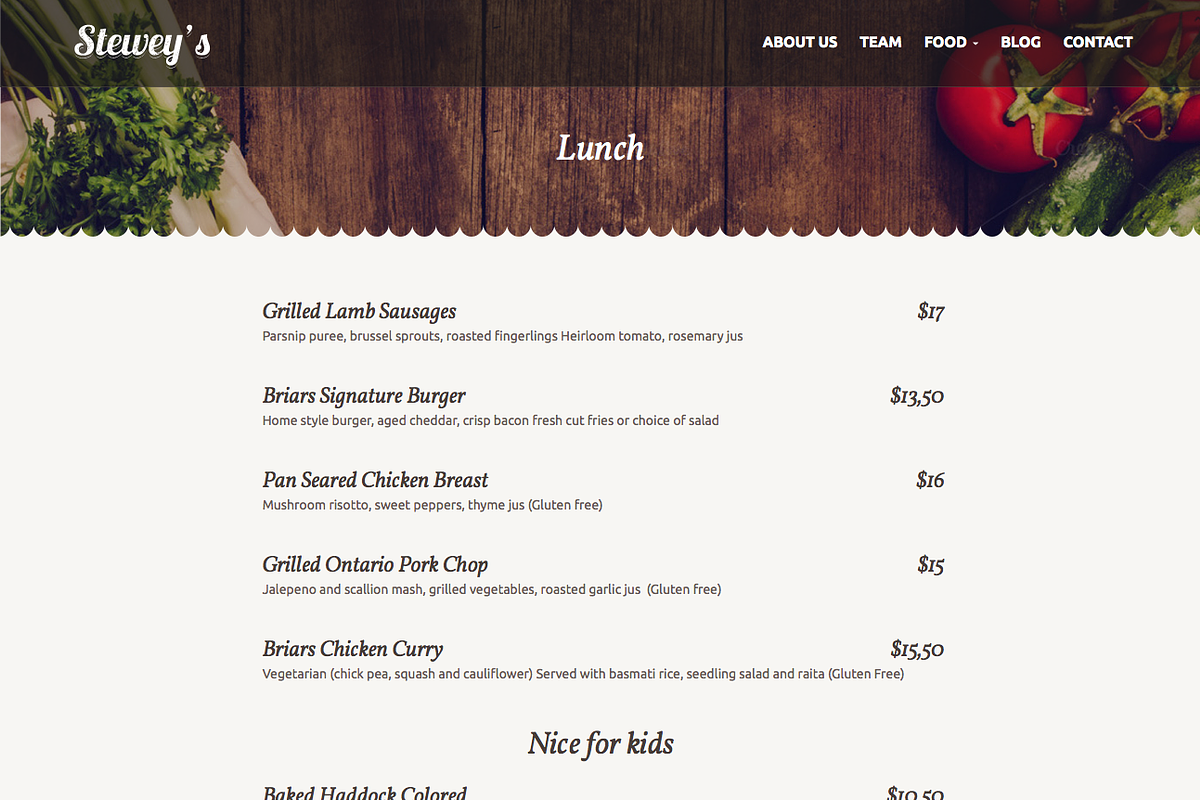 Stewey's - best for bar & restaurant, a WordPress Template by bozekmichal (Photo 4 of 4)
