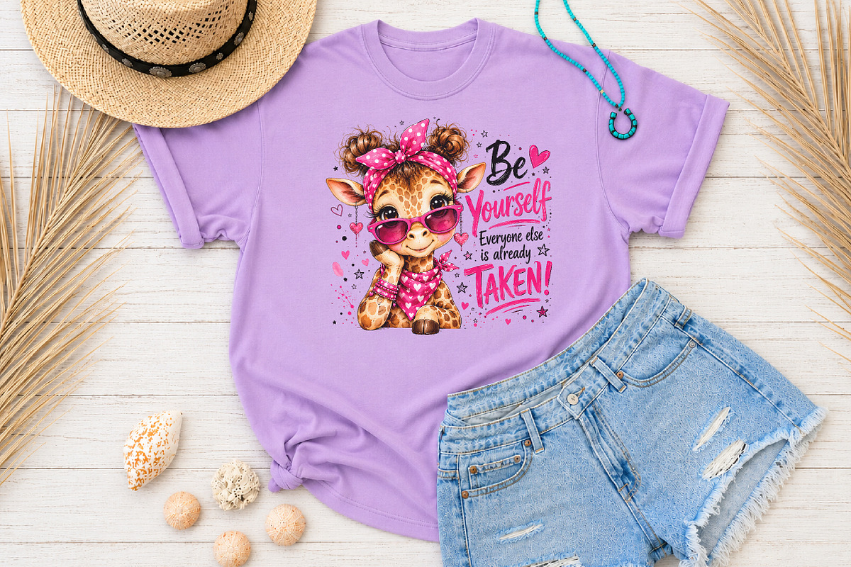 Be Yourself Cute Giraffe Sublimation, a Seasonal Illustration by Rose Art (Photo 4 of 4)