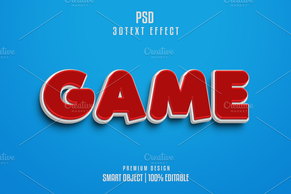 Game 3D Text Effect style, a Layer Style Add-On by himelgfx