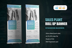 Sales Plan Roll Up Banner, a Marketing Template by AQR Studio