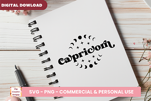 Capricorn Zodiac Sign SVG Cut Files